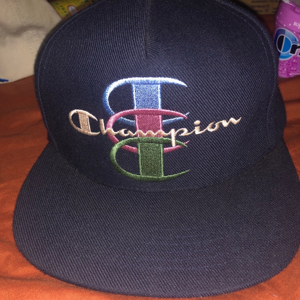 🔥Supreme Champion 5-panel SnapBack (FW17) Navy🔥